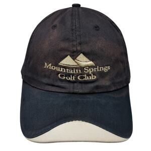 Mountain Springs Golf Club Black One Size Adjustable Embroidered AMC Deluxe